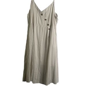 Torrid strips beige midi dress size 3X